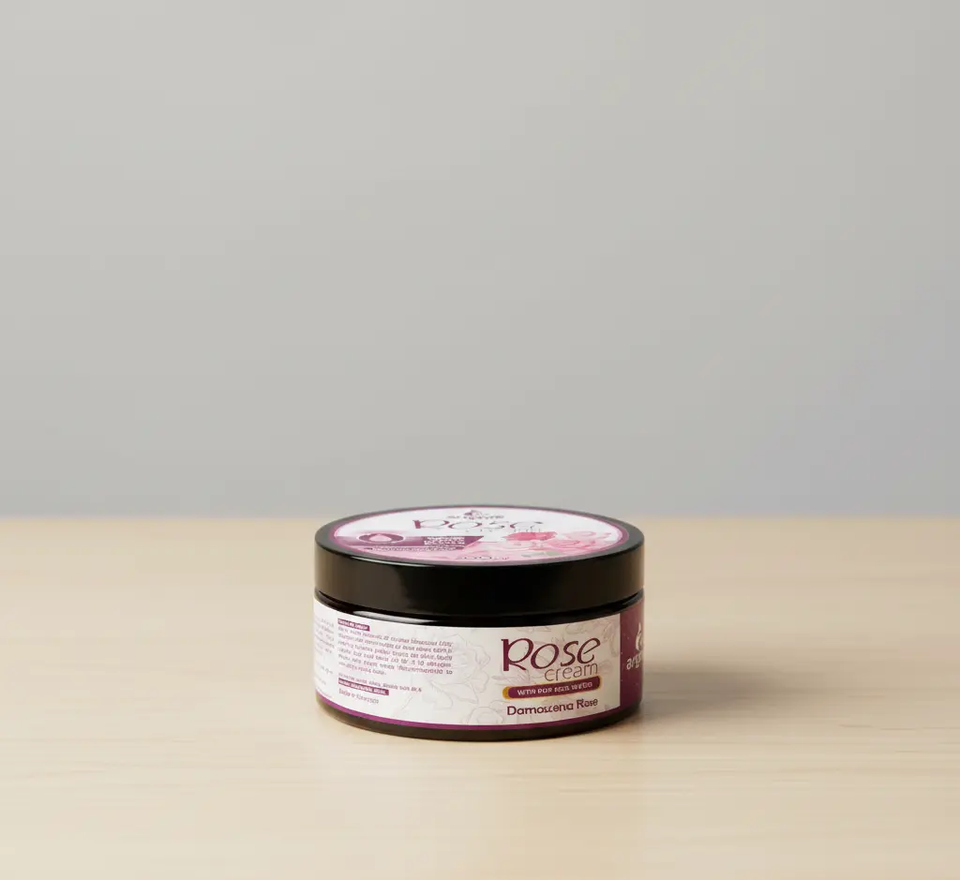 MOROCCAN ROSE MOISTURIZING CREAM 200GR -  ZINEGLOB | First producer of Organic Moroccan Argan oil