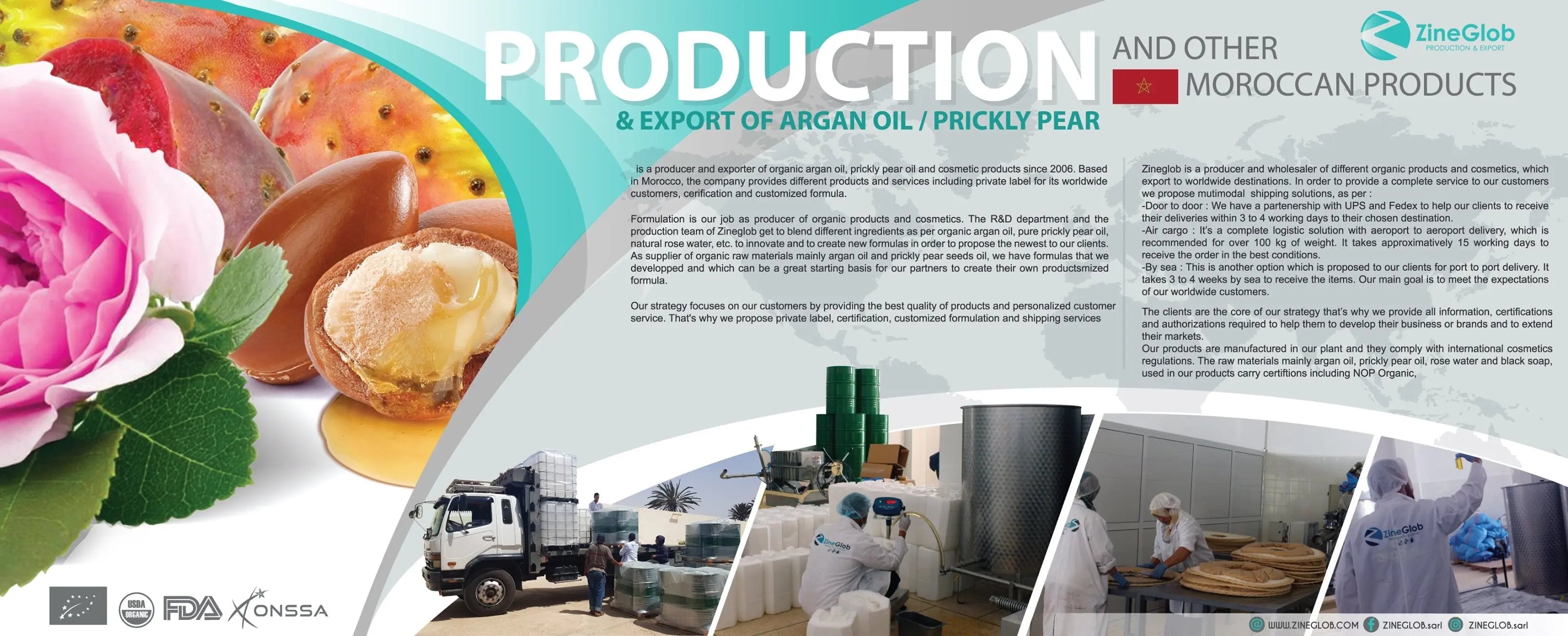 Essential International Certifications (ECOCERT & USDA) for Buying Bulk Argan Oil ZINEGLOB | First producer of Organic Moroccan Argan oil