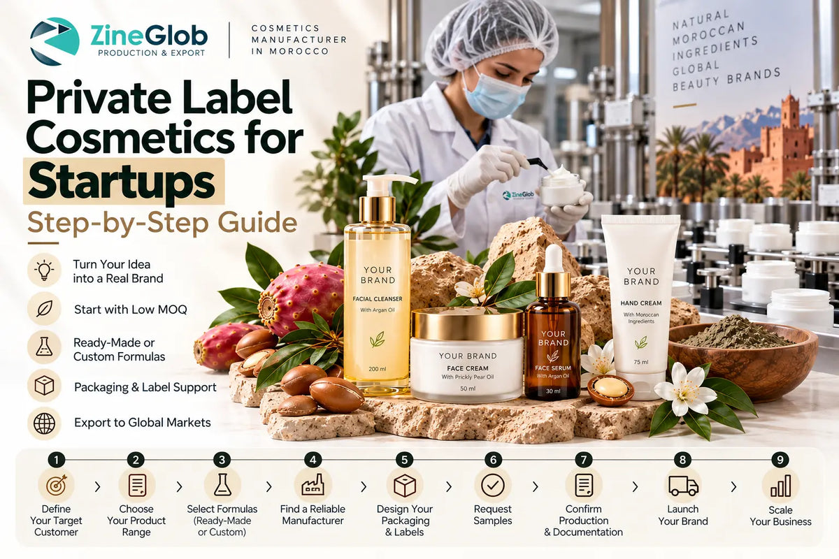 Private Label Cosmetics for Startups: Step-by-Step Guide ZINEGLOB