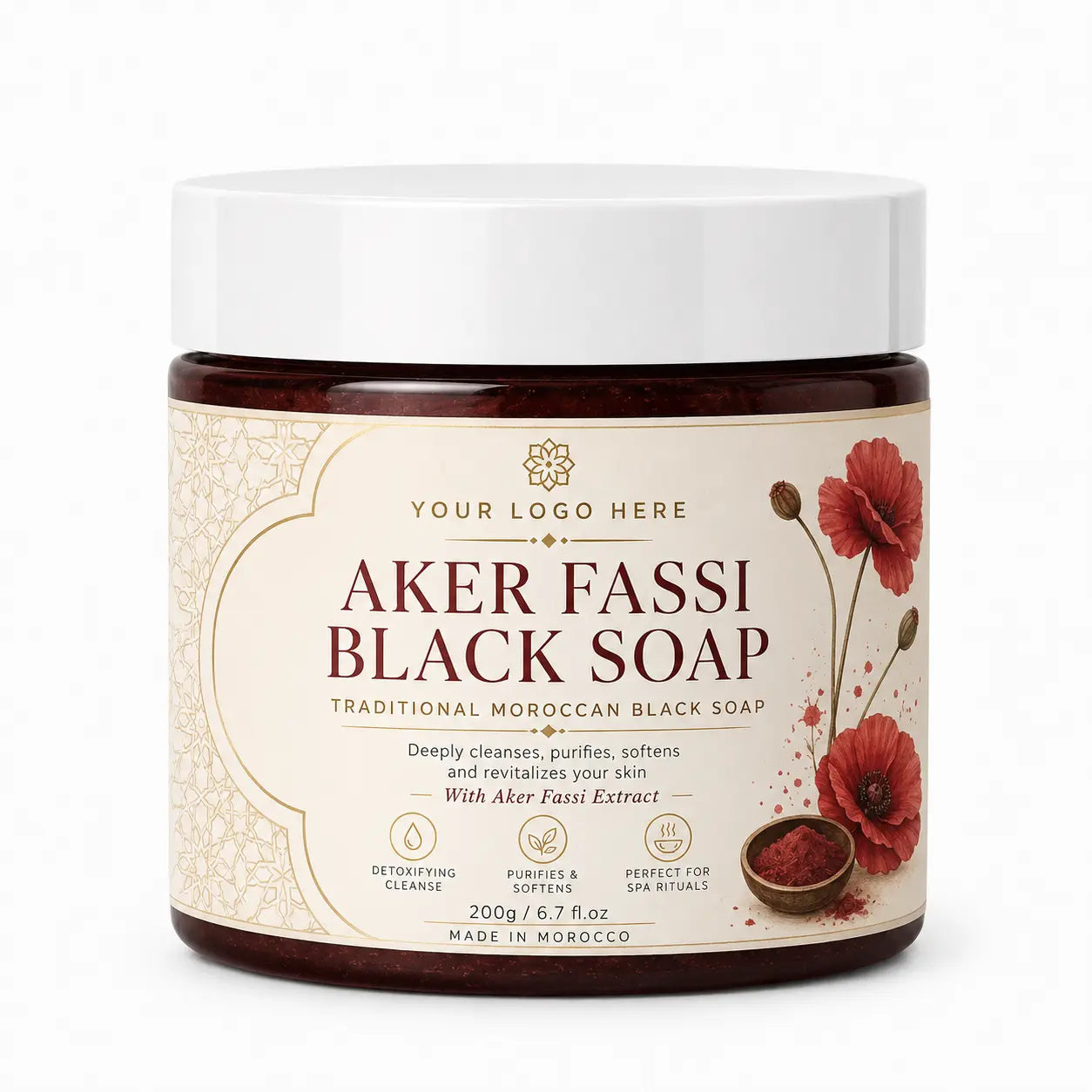 Organic Aker Fassi Black Soap Private Label | Zineglob ZINEGLOB | First producer of Organic Moroccan Argan oil