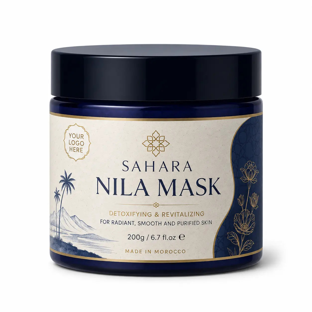 Organic Sahara Nila Mask Private Label | Zineglob ZINEGLOB | First producer of Organic Moroccan Argan oil