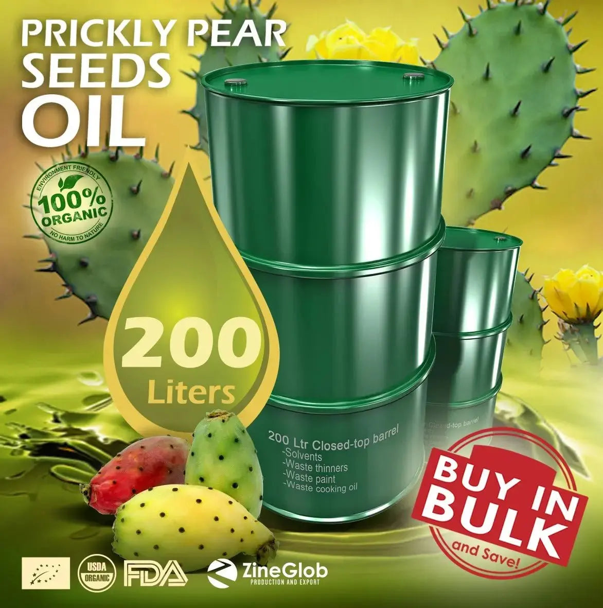 Prickly Pear Oil Products IN BULK ORGANIC PRICKLY PEAR OIL