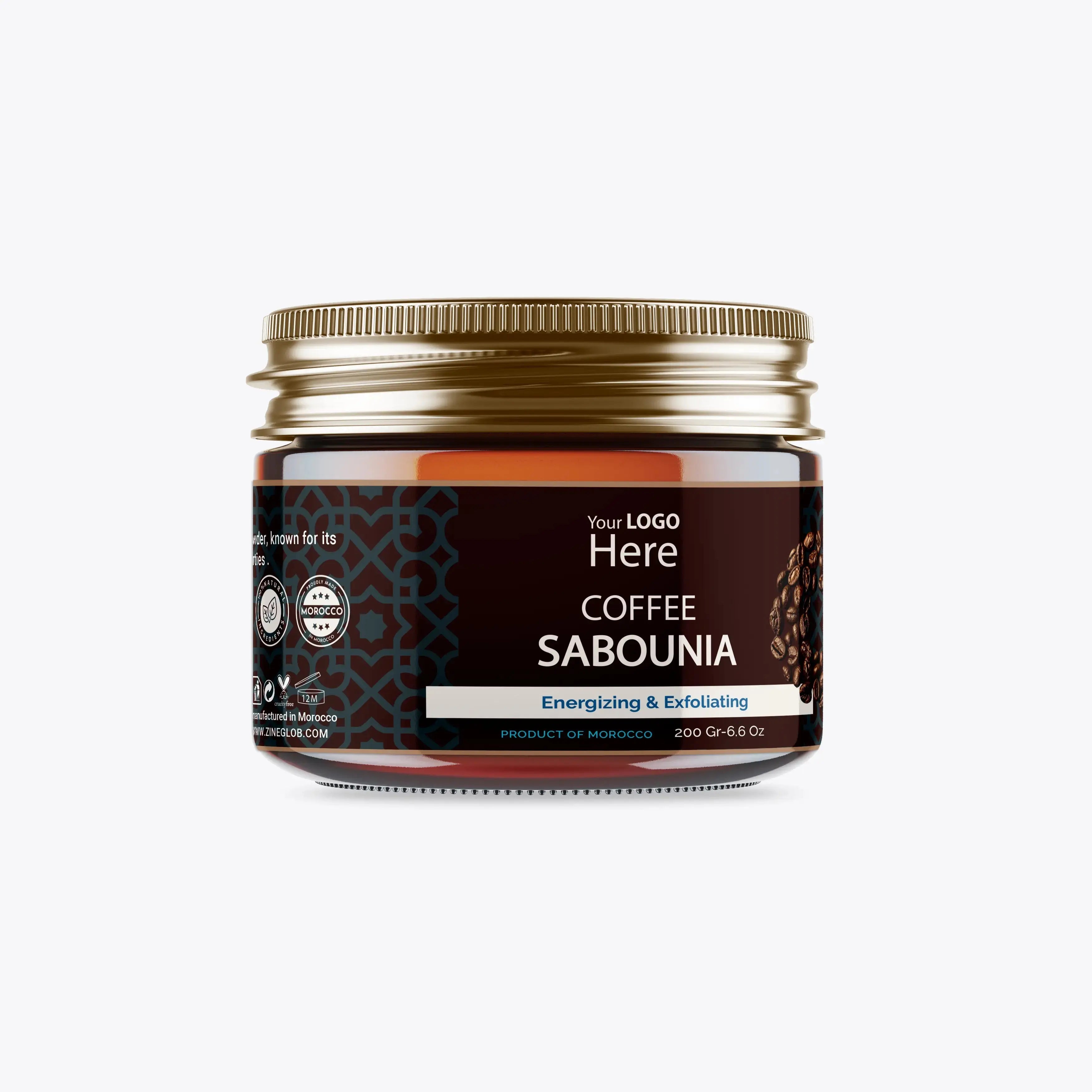 ZINEGLOB | First producer of Organic Moroccan Argan oil PRIVATE LABEL Sabonia of Coffee – Natural Exfoliating & Firming Scrub Product Overview