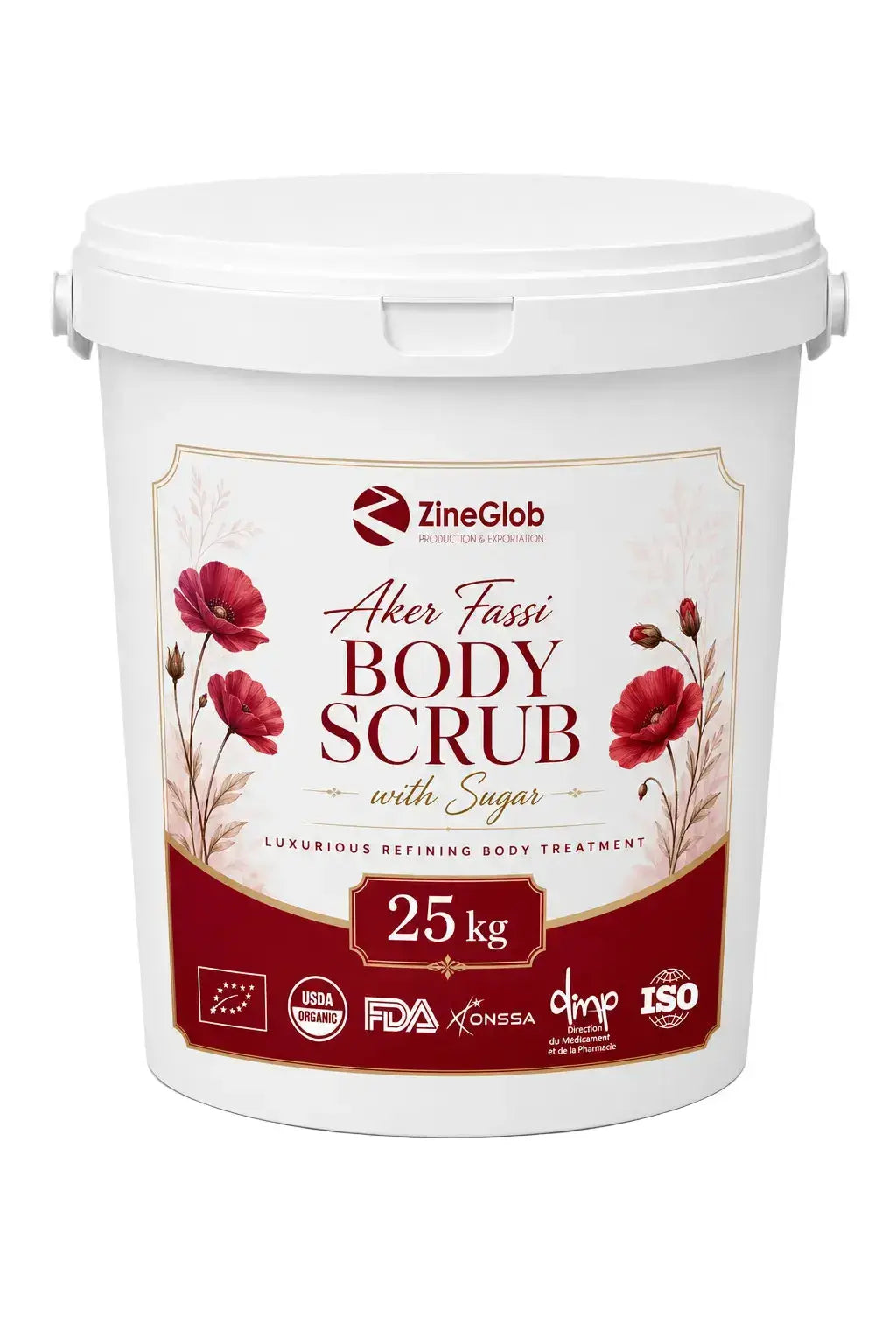 ZINEGLOB | First producer of Organic Moroccan Argan oil Aker Fassi Body Scrub with Sugar