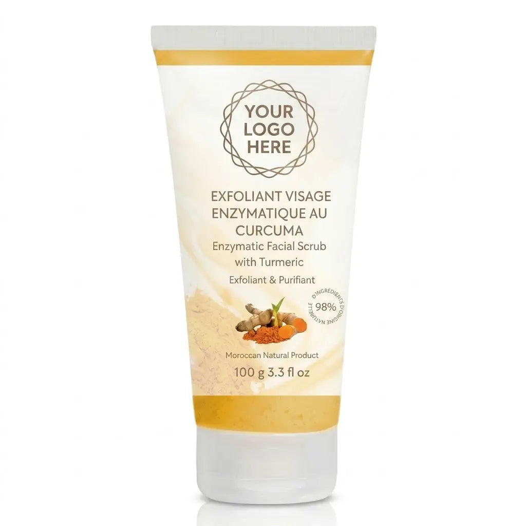 ZINEGLOB | First producer of Organic Moroccan Argan oil FACIAL SCRUB WITH TURMERIC