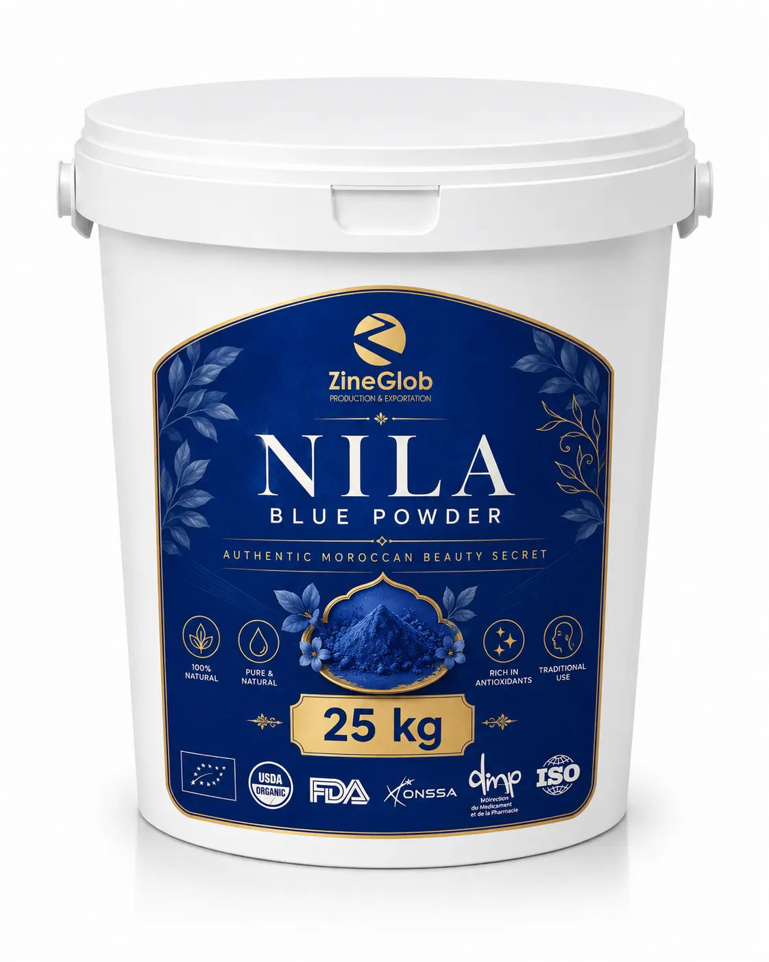 ZINEGLOB | First producer of Organic Moroccan Argan oil NILA BLUE POWDER