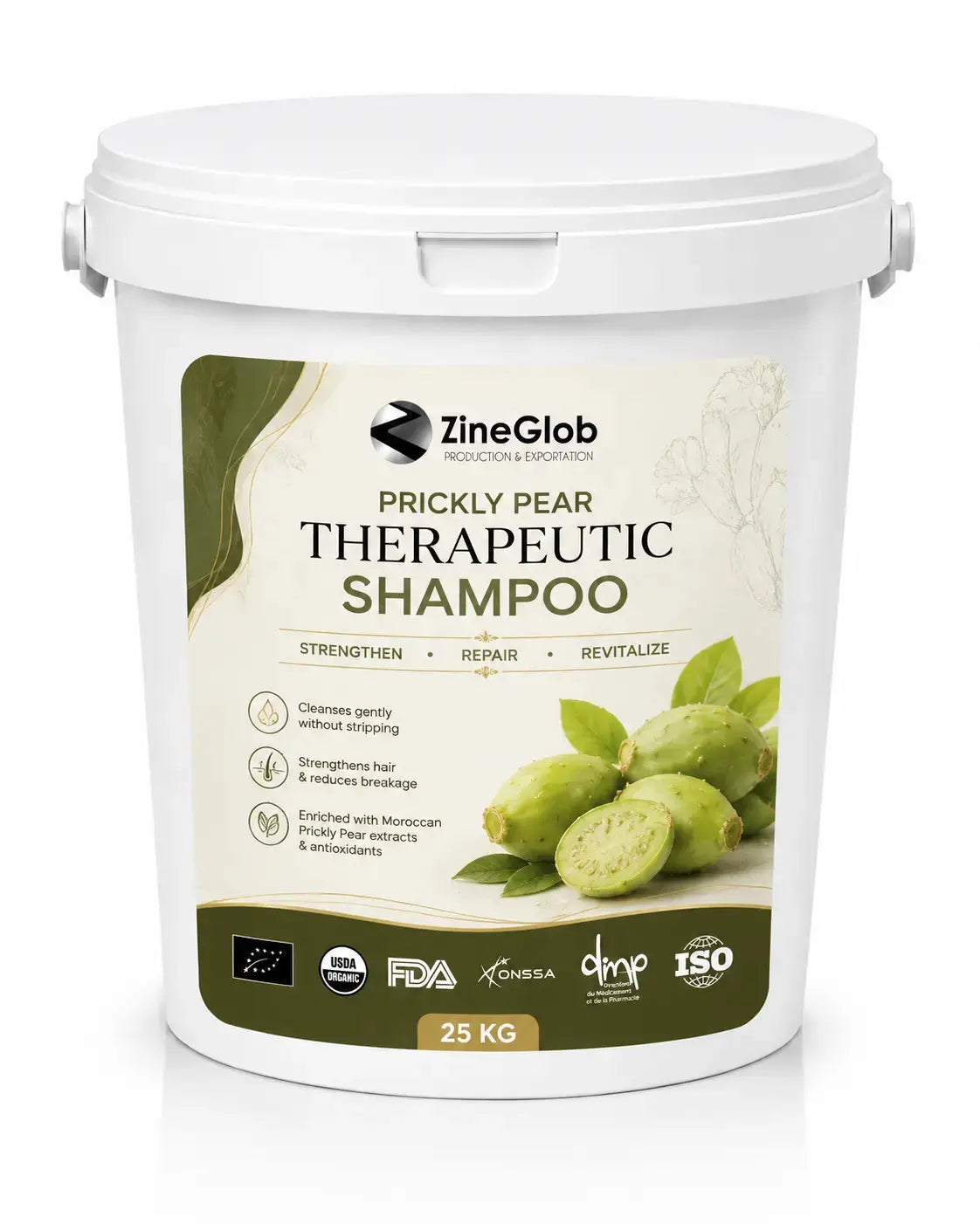 ZINEGLOB | First producer of Organic Moroccan Argan oil Premium Prickly Pear Therapeutic Shampoo