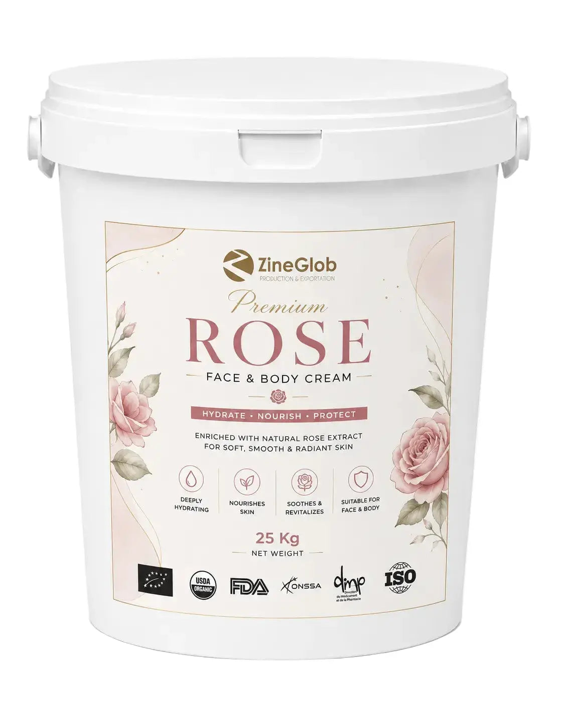ZINEGLOB | First producer of Organic Moroccan Argan oil Premium Rose Face & Body Cream