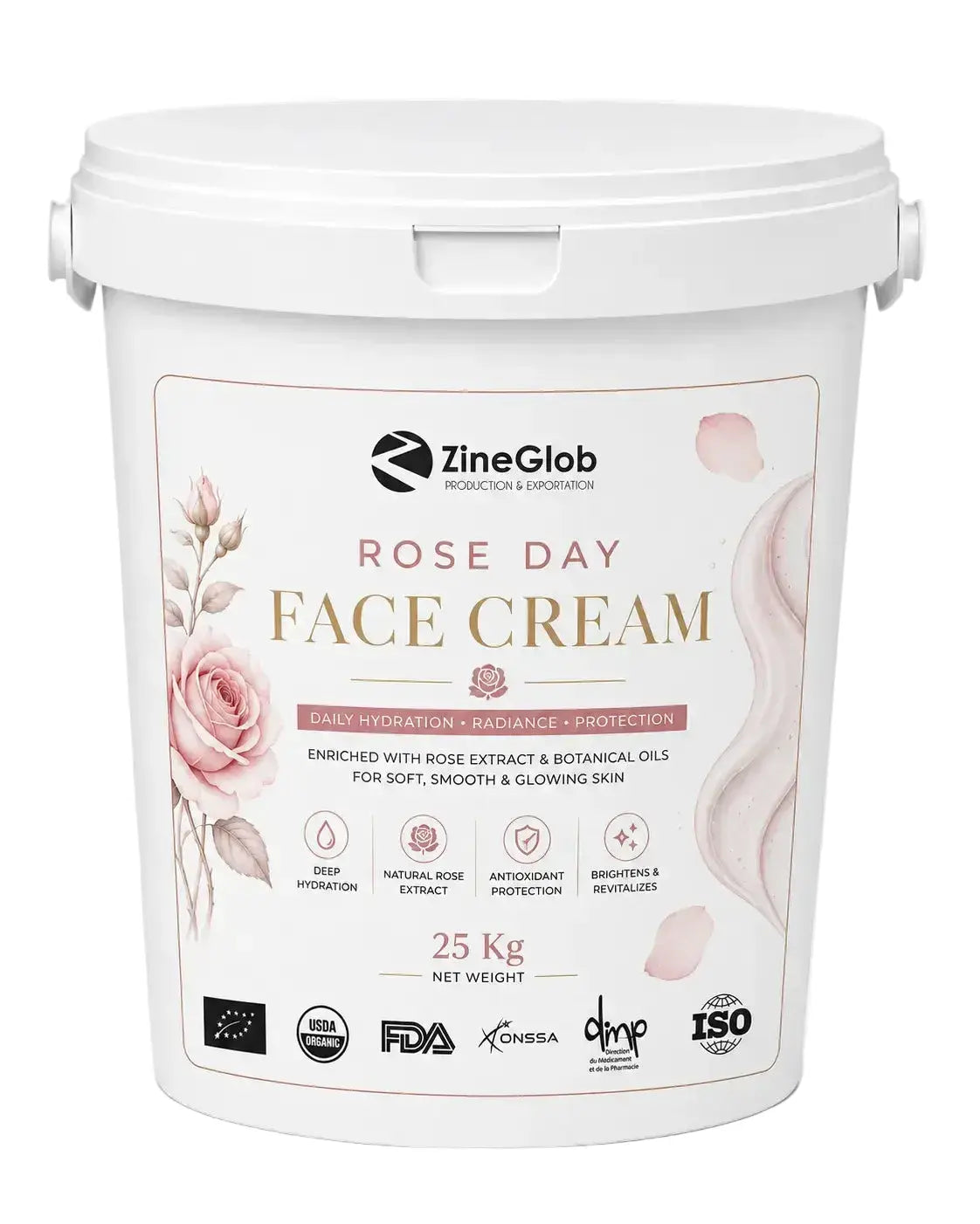 ZINEGLOB | First producer of Organic Moroccan Argan oil Premium Rose Face & Body Cream