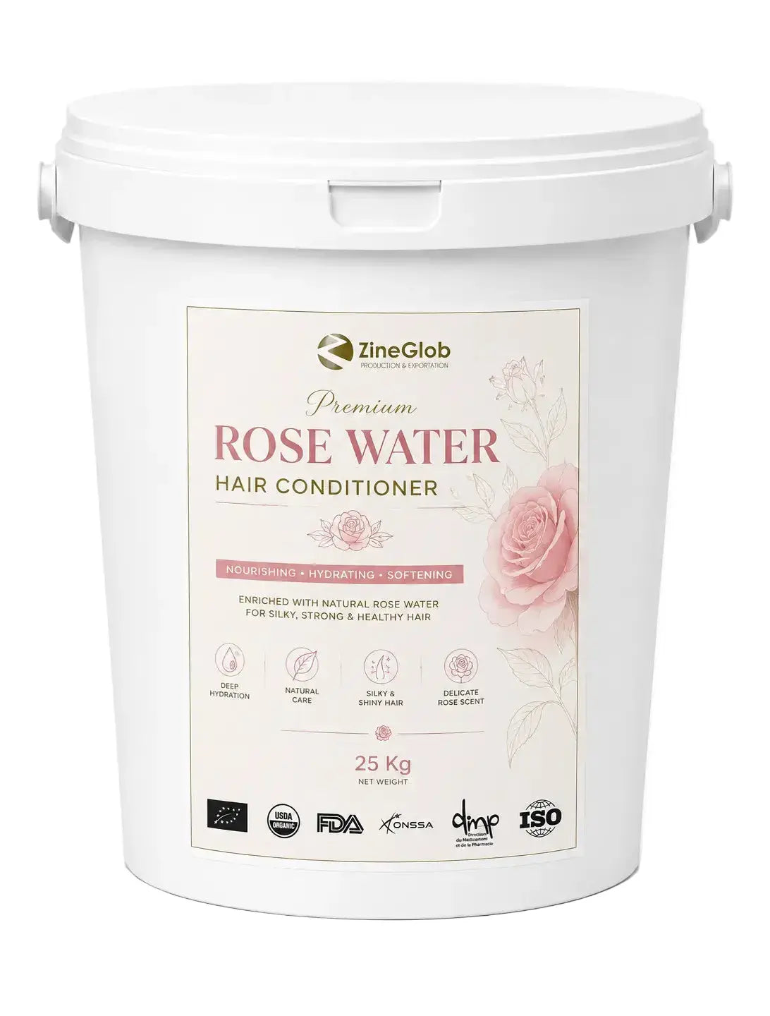 ZINEGLOB | First producer of Organic Moroccan Argan oil Premium Rose Water Hair Conditioner