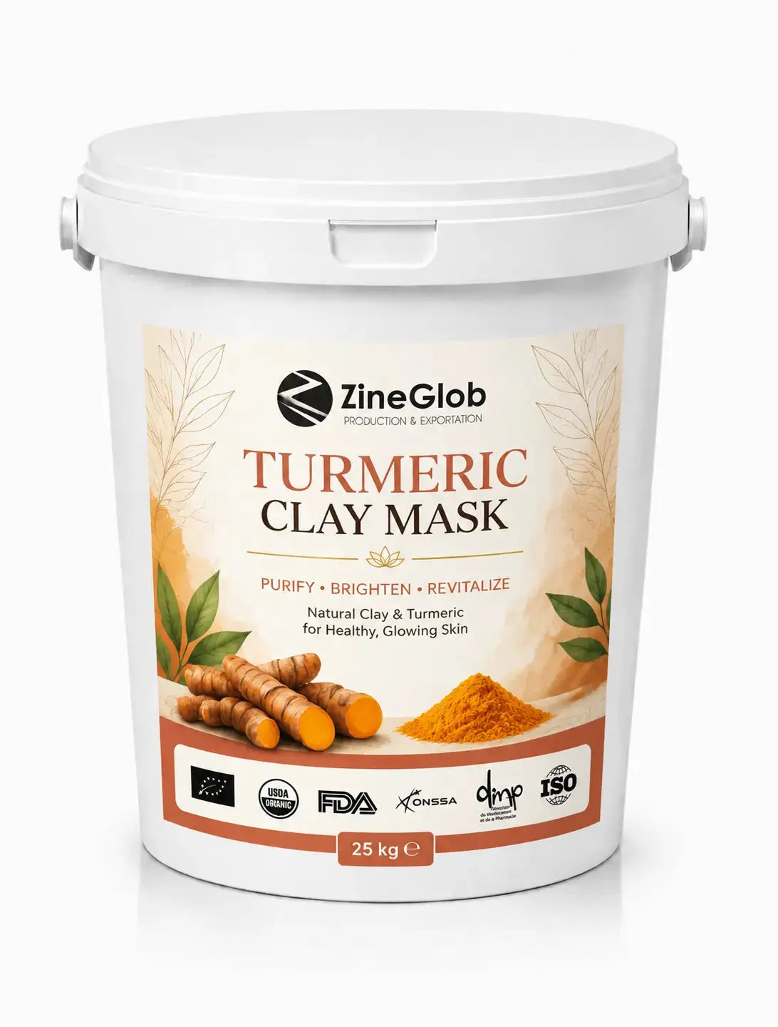 ZINEGLOB | First producer of Organic Moroccan Argan oil Turmeric Clay Mask