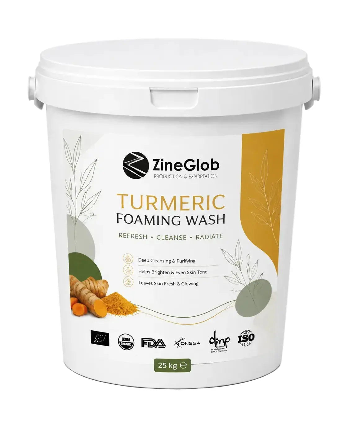 ZINEGLOB | First producer of Organic Moroccan Argan oil Turmeric Foaming Wash