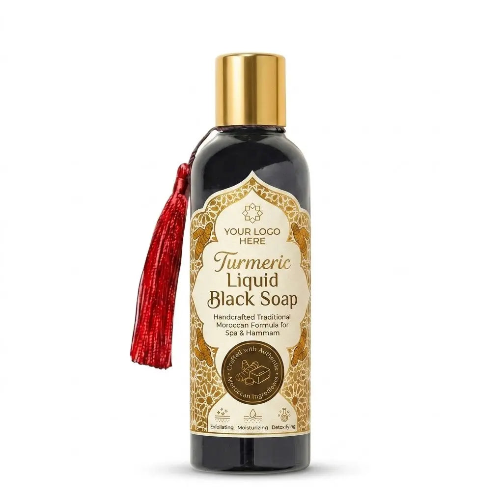 ZINEGLOB | First producer of Organic Moroccan Argan oil TURMERIC LIQUID BLACK SOAP