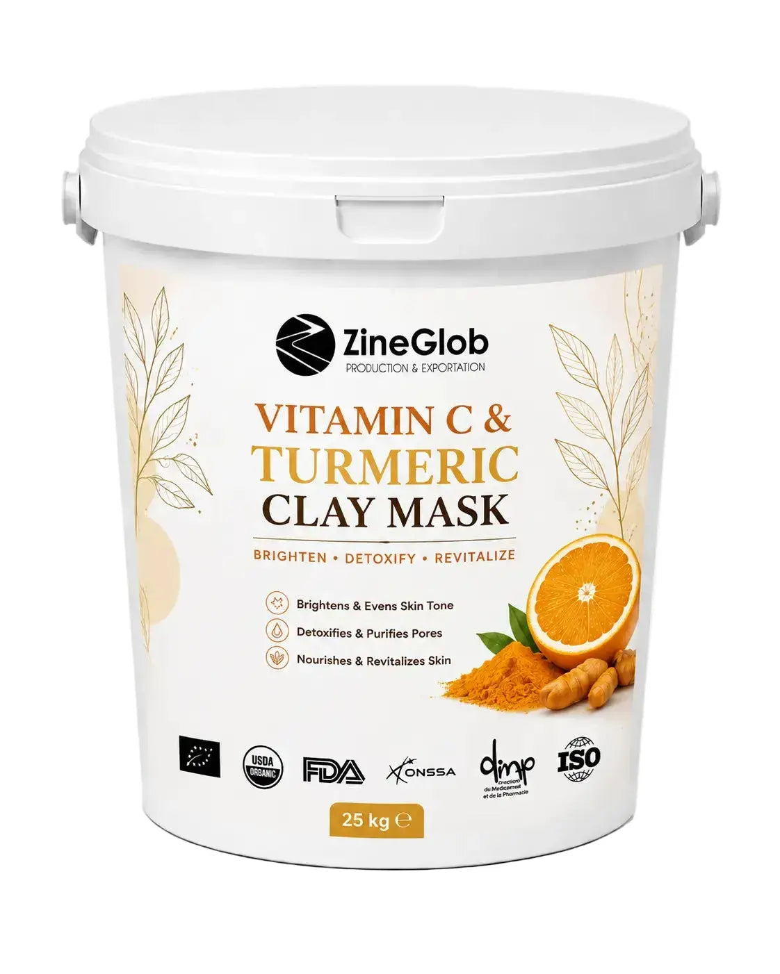 ZINEGLOB | First producer of Organic Moroccan Argan oil Vitamin C & Turmeric Clay Mask