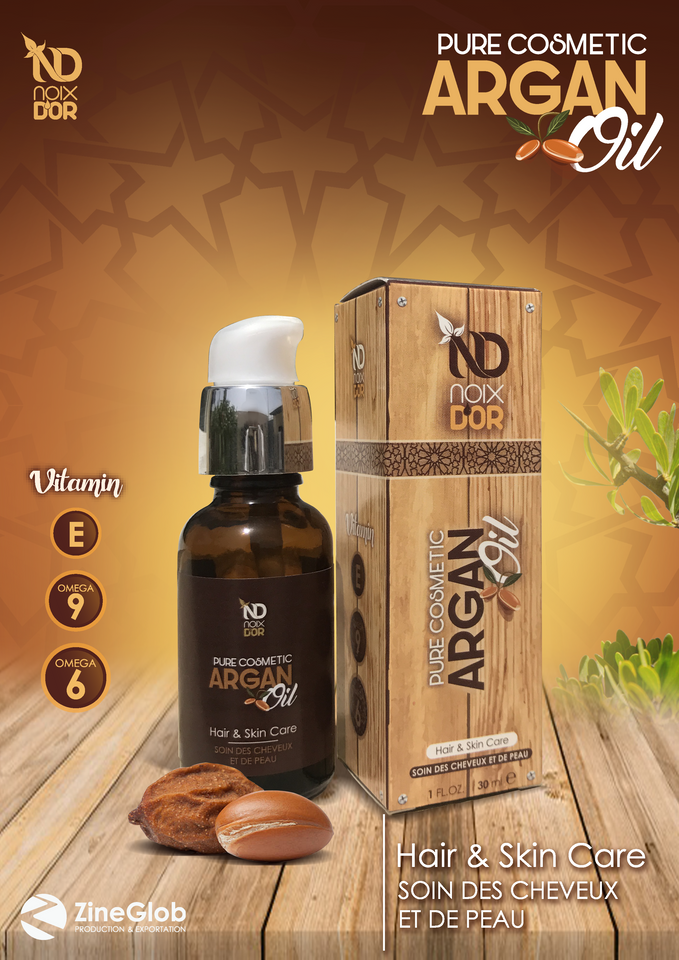 Pure Organic Argan oil Cosmetic (30 ML) -  ZINEGLOB | First producer of Organic Moroccan Argan oil