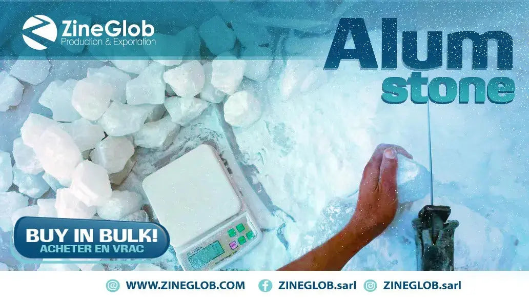 ZINEGLOB | First producer of Organic Moroccan Argan oil IN BULK Organic Alum Stone Powder Benefits, Uses and Wholesale