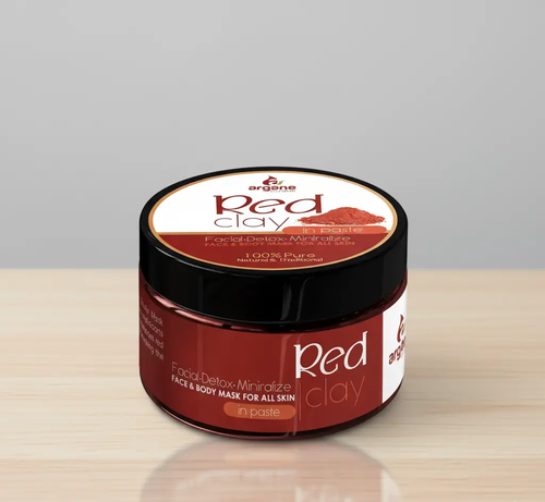 RED CLAY SKIN FACIAL MASK -  ZINEGLOB | First producer of Organic Moroccan Argan oil