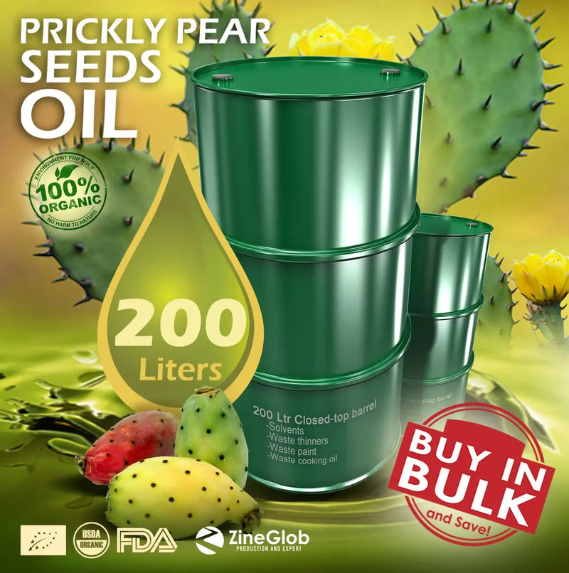 Prickly Pear Oil Products IN BULK ORGANIC PRICKLY PEAR OIL (200 Liters)