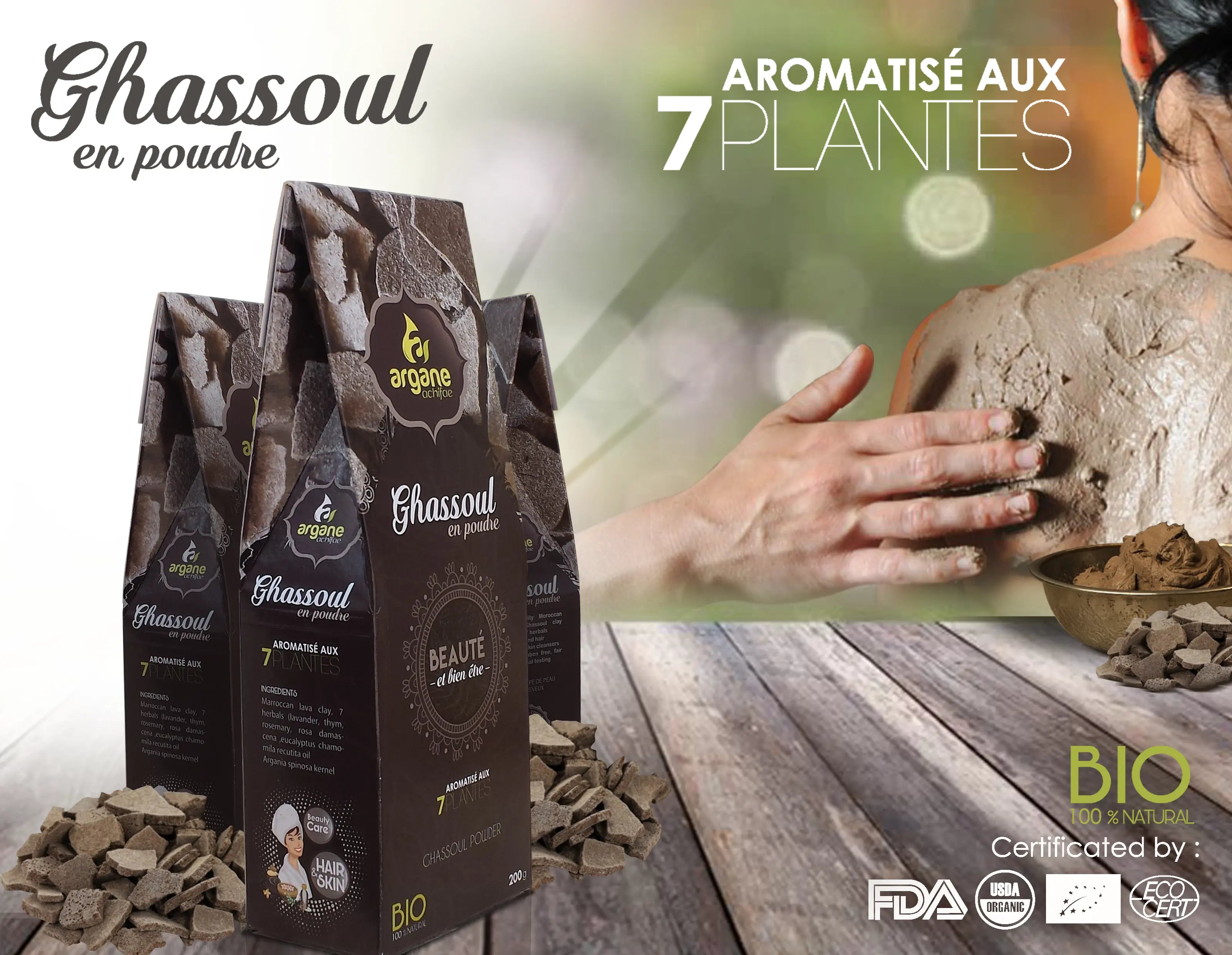 Discover-the-Benefits-of-Ghassoul-Clay-from-Morocco  ZINEGLOB | First producer of Organic Moroccan Argan oil
