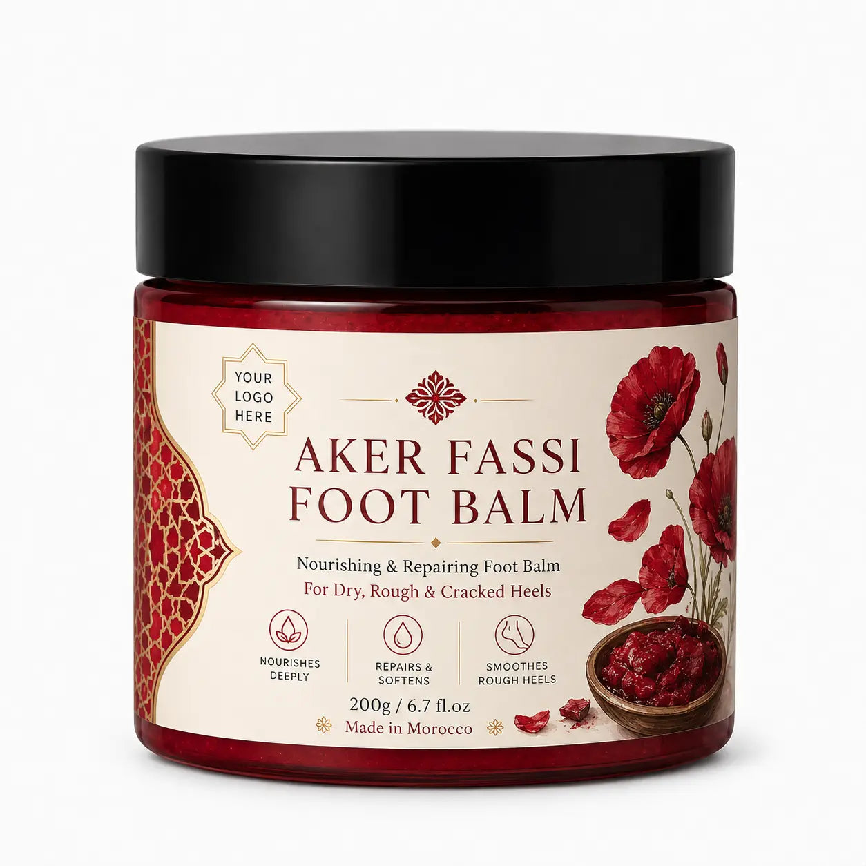 Organic Poppy Foot Balm Private Label | Zineglob  ZINEGLOB | First producer of Organic Moroccan Argan oil