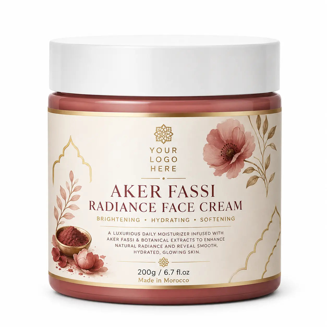 Organic Aker Fassi Radiance Face Cream Private Label | Zineglob  ZINEGLOB | First producer of Organic Moroccan Argan oil