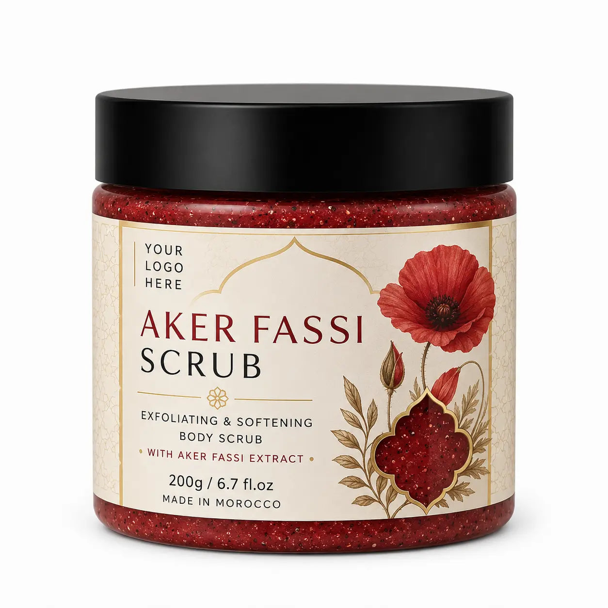 Organic Aker Fassi Scrub Private Label | Zineglob  ZINEGLOB | First producer of Organic Moroccan Argan oil
