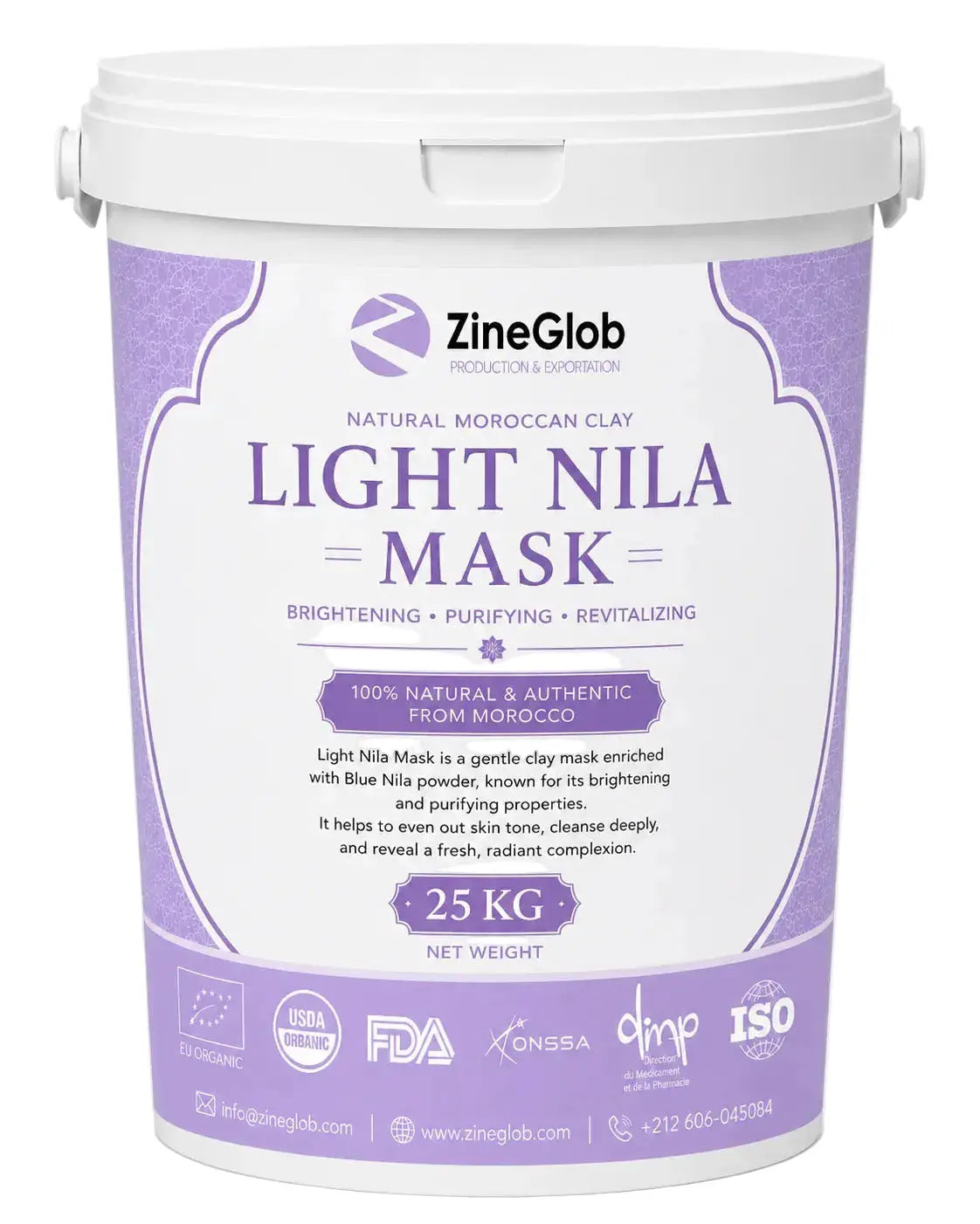 Bulk Light Nila Mask 25 KG Wholesale - Natural Moroccan Clay Mask