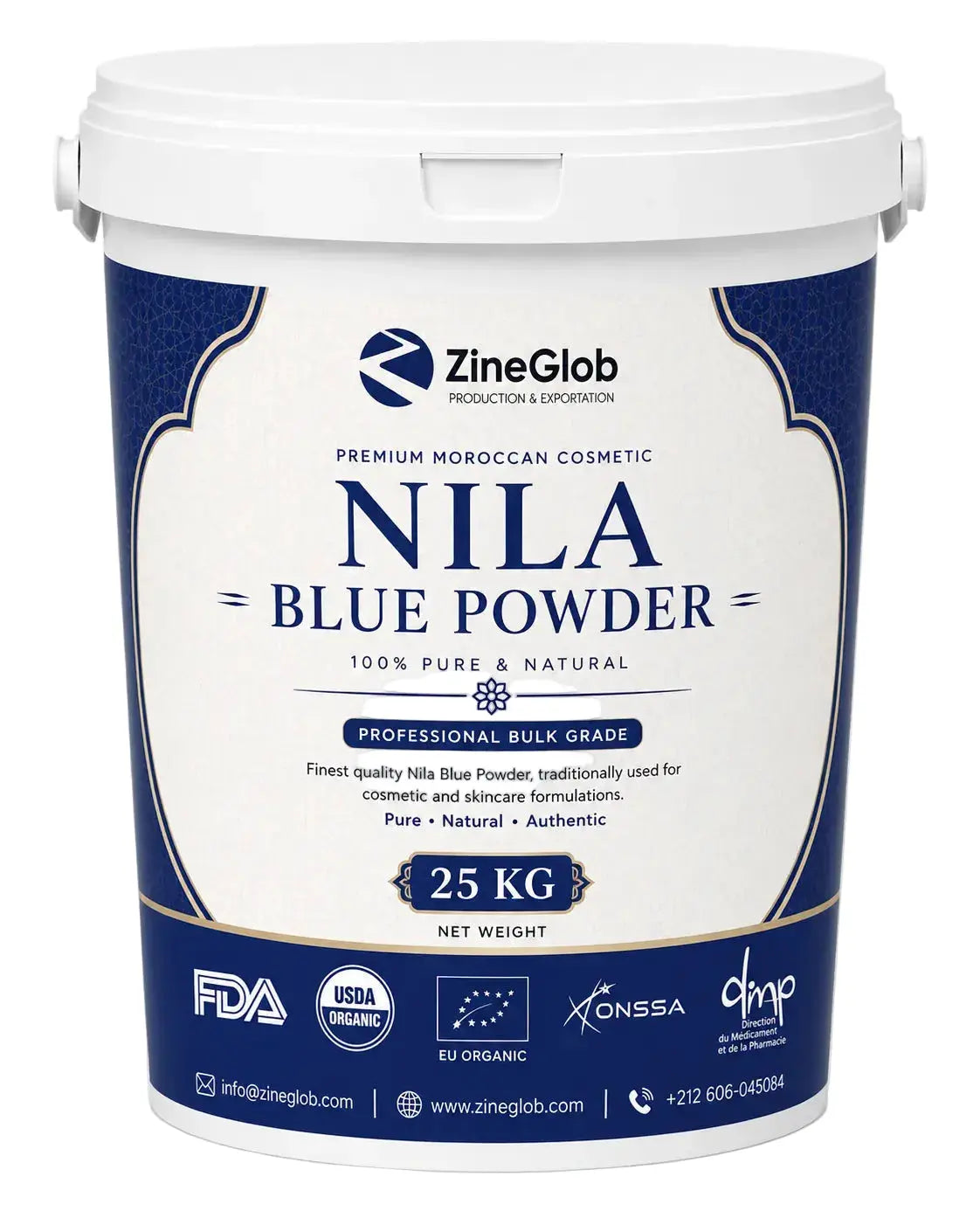Bulk Nila Blue Powder 25 KG Wholesale - 100% Pure & Natural Moroccan Nila Powder