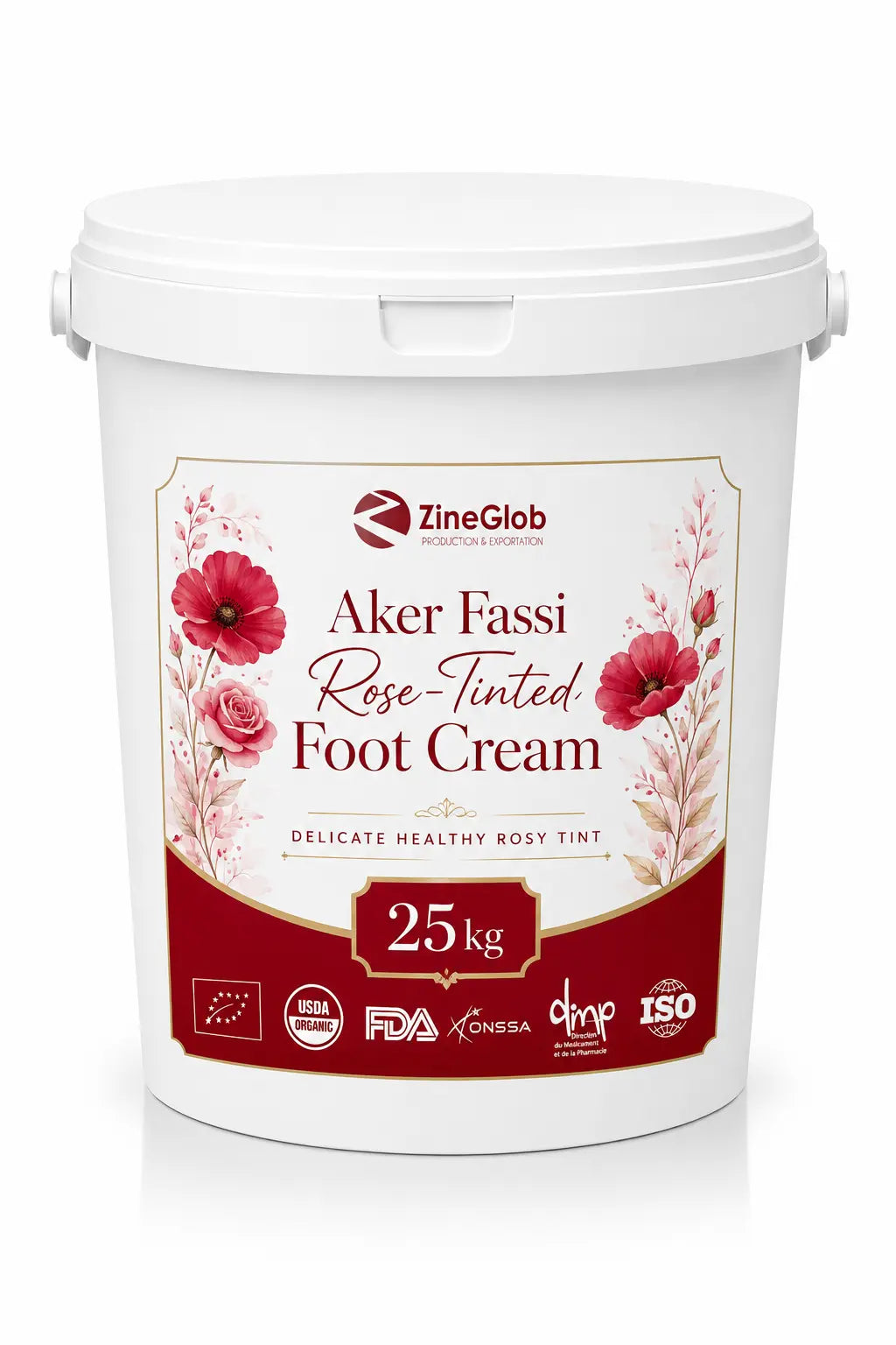  ZINEGLOB | First producer of Organic Moroccan Argan oil Aker Fassi Rose-Tinted Foot Cream