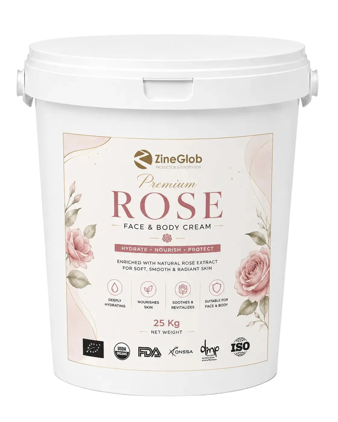 ZINEGLOB | First producer of Organic Moroccan Argan oil Premium Rose Face & Body  Cream