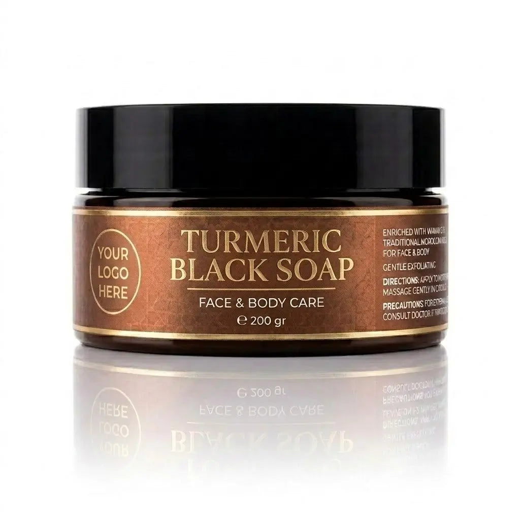  ZINEGLOB | First producer of Organic Moroccan Argan oil TURMERIC BLACK SOAP