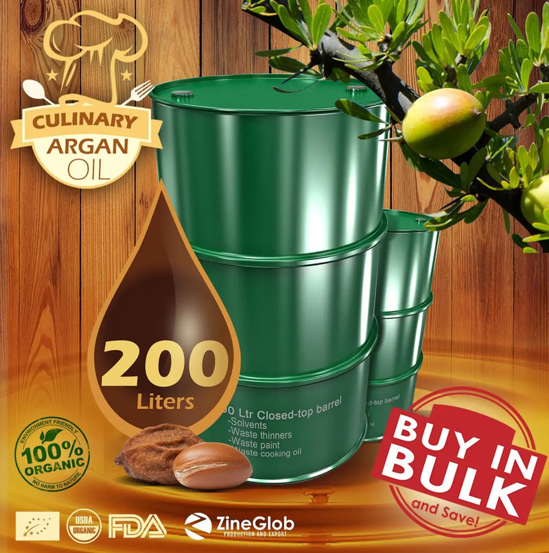 Argan Oil Products IN BULK PURE CULINARY ARGAN OIL (200 LITERS)