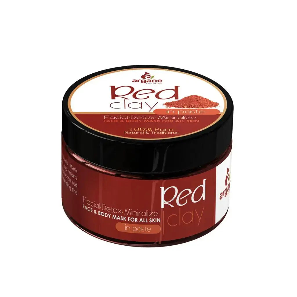ZINEGLOB | First producer of Organic Moroccan Argan oil argane achifae RED CLAY SKIN FACIAL MASK